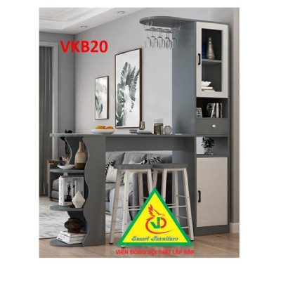 Quầy bar mini kết hợp tủ rượu VKB20 ( không kèm ghế) - Nội thất lắp ráp Viendong Adv