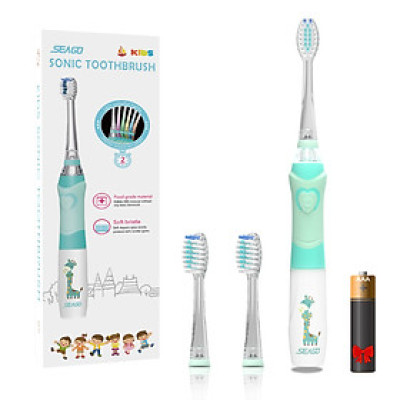 Bàn chải điện trẻ em Seago SG-977, bền hơn với pin có thể tháo rời và đèn LED vui nhộn