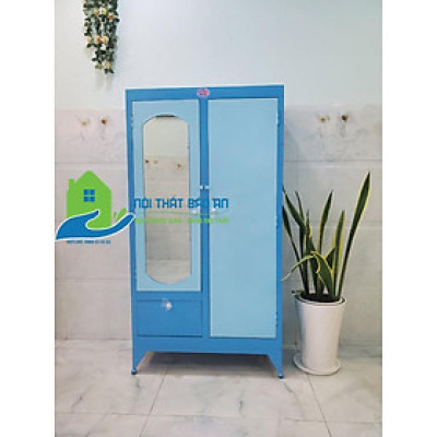 Tủ sắt quần áo cao 1m6 ngang 90cm xanh dương- TSDT13
