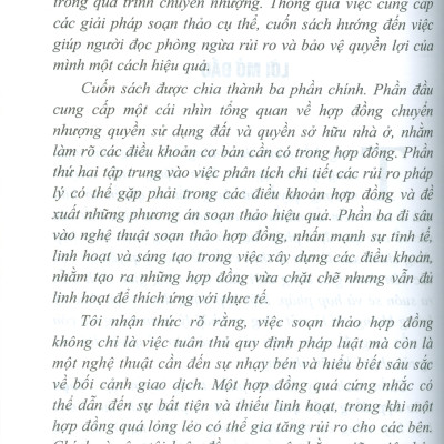 Soạn Thảo Hợp Đồng Hiệu Quả - Tuyển Tập Hợp Đồng Chuyển Nhượng Quyền Sử Dụng Đất, Quyền Sở Hữu Nhà Ở Góc Nhìn Bên Nhận Chuyển Nhượng 