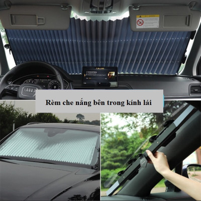 Rèm che nắng cho xe hơi giúp giảm hấp thụ nhiệt trong xe chống tia UV tia cực tím 65cm