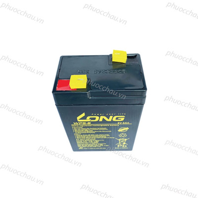 Ắc Quy LONG WP5-6 6V-5AH Bình ắc quy khô 6V cho xe điện trẻ em ,đèn khẩn cấp,quạt sạc