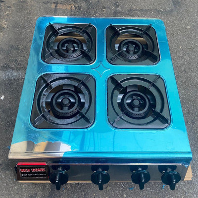 Bếp gas công nghiệp 4 họng,bếp gas 4 lò Red-home  chuyên mỳ cay , bánh xèo. Hàng chính hãng