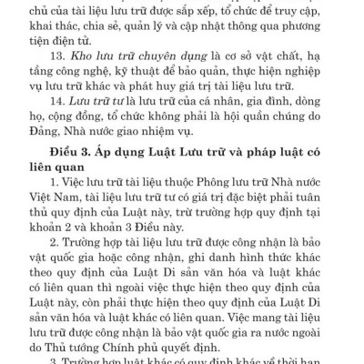 Luật lưu trữ năm 2024 - bản in 2024