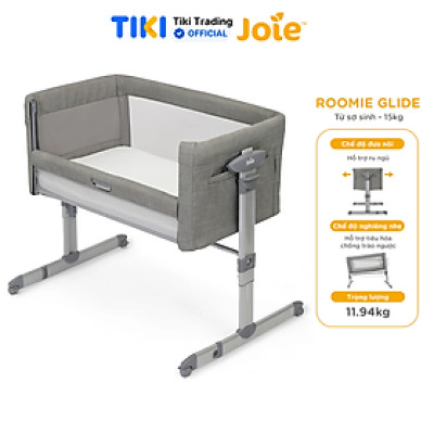 Nôi ngủ cạnh giường Joie Roomie Glide Foggy Gray