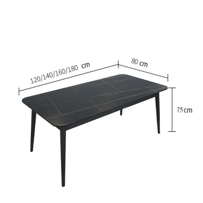 Bàn ăn chân thép kiểu côn mặt bàn dày 1,2 cm Juno Sofa BC1CT