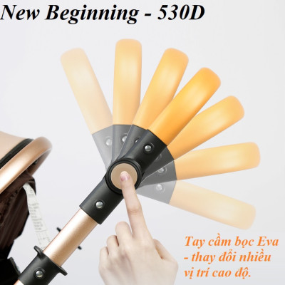 Xe đẩy trẻ em cao cấp 2 chiều gấp gọn, khung hợp kim nhôm, bánh xoay 360°