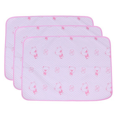 Combo 3 Tấm Lót Chống Thấm VIETMAT Màu Hồng (Size 50 x 70 cm)