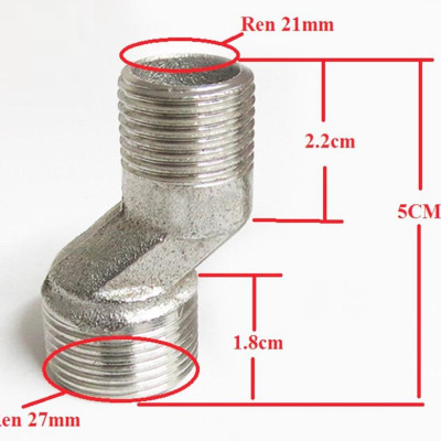 Bộ 2 chân quỳ chữ Z Inox lắp đặt cho củ sen nóng lạnh