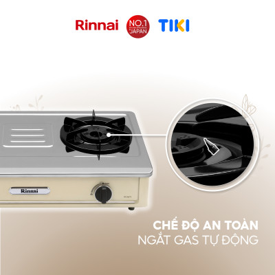 Bếp gas dương Rinnai RV-A271Y(S) mặt bếp inox và kiềng bếp men - Hàng chính hãng.