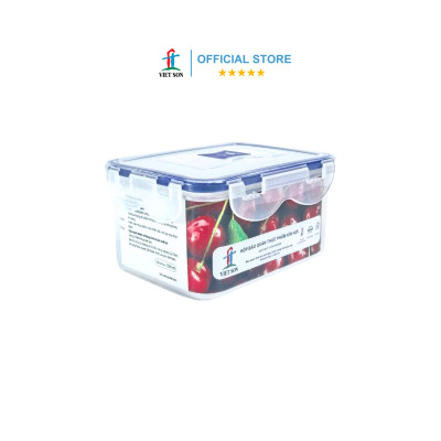 [TẶNG KHAY RÁO NƯỚC] Hộp Đựng Thực Phẩm VIETSON 1300ml Nắp Khóa 4 Cạnh Kín Hơi
