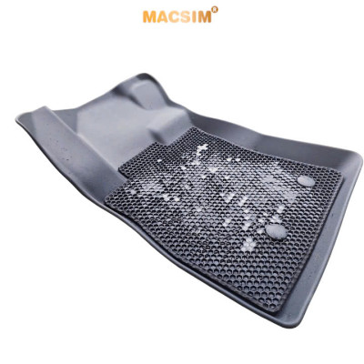 Thảm 2 lớp (sd3) dạng lưới lục giác cho Hyundai Venue 2023+ bề mặt cao su siêu sạch nhãn hiệu Macsim