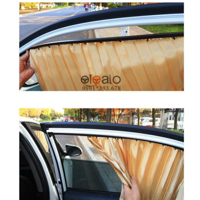 Rèm vải che chắn nắng dành cho xe Hyundai Getz vải lụa gắn nam châm keo 3M RVCK