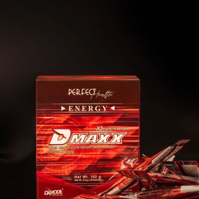 DMAXX thức uống bổ sung vitamin năng lượng không đường DAMODE 9 gói dùng thử màu đỏ