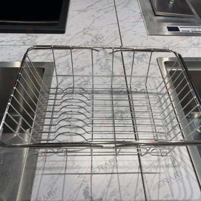 Chậu rửa bằng thép không gỉ (2 hố lệch phụ kiện đi kèm chât liệu Inox 304 cao cấp thương hiệu GERARI)