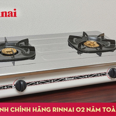 Bếp gas đôi dương Rinnai RV-375 SW(N) (Trắng)- Hàng chính hãng