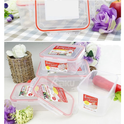 Hộp nhựa trong đựng thực phẩm hình vuông 730ml - Hàng nội địa Nhật Bản