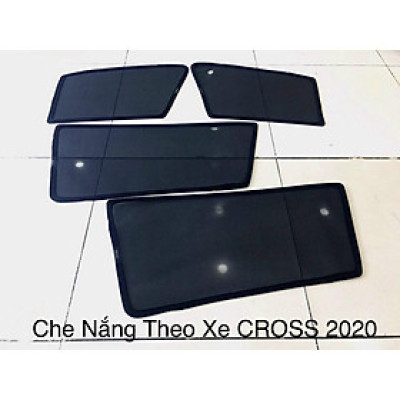 Chắn nắng dành cho xe Toyota Corolla Cross 2020 2021, Bộ 4 miến vải lưới gắn nam châm hút