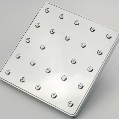 Bộ đài sen, tay sen vuông nhựa ABS mạ Chrome cao cấp Eurolife EL-DSV 02 (Trắng bạc)