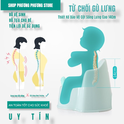 Ghế Bô Cho Bé Đi Vệ Sinh Có Tựa Lưng,Chân Đế Chống Trượt,Có Ngăn Chứa Dễ Tháo Lắp Cọ Rửa ( Ghế Bô Hàng Cao Cấp Chống Gù Lưng ) MSPVN-5640