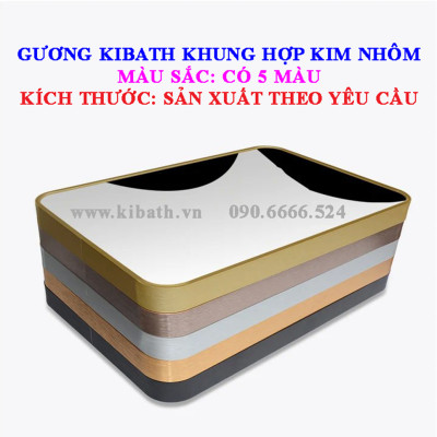 Gương Soi Kibath Chữ Nhât KT 70x90cm Khung Hợp Kim Nhôm KB-138.70X90