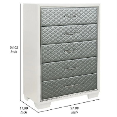 Tủ đầu giường đứng 5 ngăn kéo Juno Sofa KT Ngang 97 x Sâu 46 x Cao 138cm