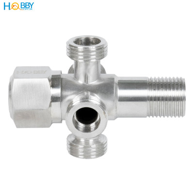 Van chia nước ra 4 nhánh inox 304 ren ngoài 21 Hobby home decor DNV5