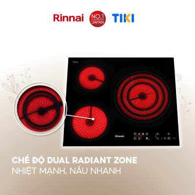 Bếp hồng ngoại Rinnai RB-E31HV mặt kính Schott 5200W - Hàng chính hãng.