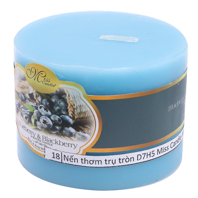 Nến thơm trụ tròn D7H5 Miss Candle MIC0253 7 x 5 cm