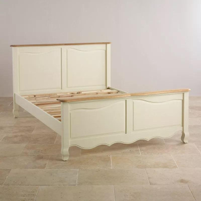 Giường Đôi Bella Gỗ Sồi Ibie BBDBELO - Trắng