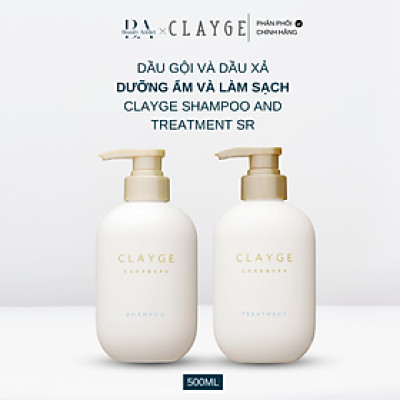 Dầu gội và dầu xả CLAYGE SR - chiết xuất đất sét làm sạch và dưỡng ẩm