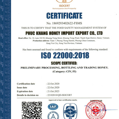 3 Chai Mật ong nguyên chất hoa rừng tây bắc Phúc Khang (720g)  - Hàng Chính Hãng - Mật ong sạch đạt chuẩn xuất khẩu 