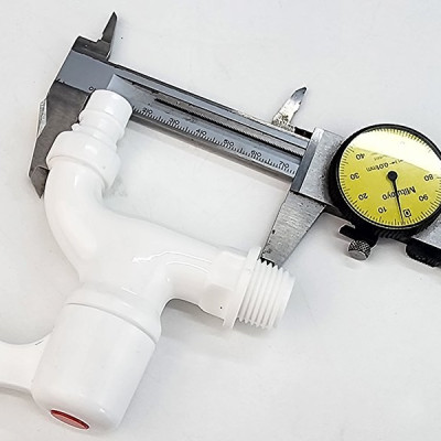 Bộ 3 vòi hồ tay gạt nhựa PP trắng, thân ngắn, ren 21-27mm Eurolife EL-VHT2127 (Trắng) (3 cái)