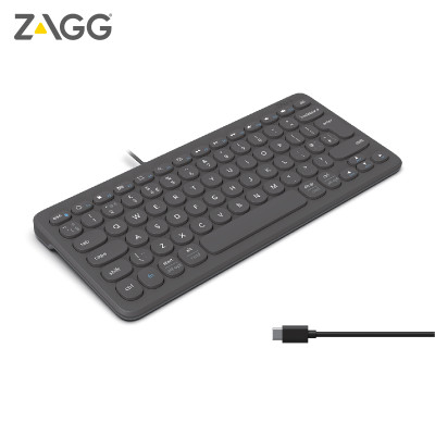 Bàn phím ZAGG Universal Keyboard Type-C, Light-ning, kích thước 12 inch 79 phím, bảo hành 12 tháng 1 đổi 1 - Hàng chính hãng