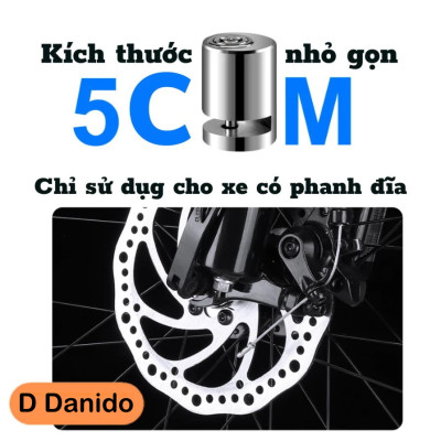 Khóa phanh đĩa xe máy chống trộm, khoá phanh đĩa chất liệu 100% thép nguyên khối cho moto, xe máy, xe đạp D Danido