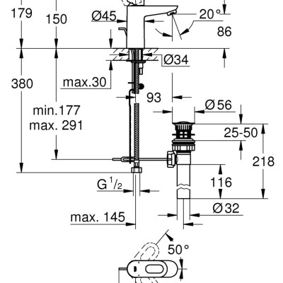 Vòi Chậu GROHE BAULOOP Size S - 32814000
