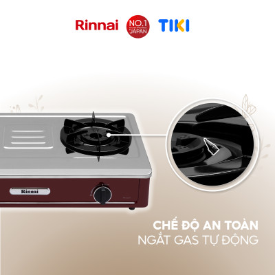 Bếp gas dương Rinnai RV-A271R(S) mặt bếp inox và kiềng bếp men - Hàng chính hãng.