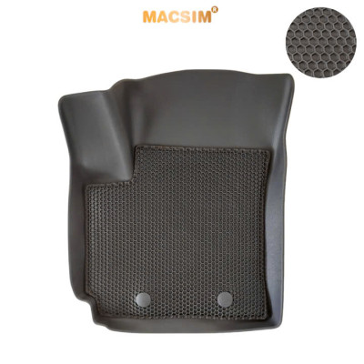 Thảm 2 lớp (sd3)dạng lưới lục giác Hyundai Creta (đen) - bề mặt cao su siêu sạch - Macsim