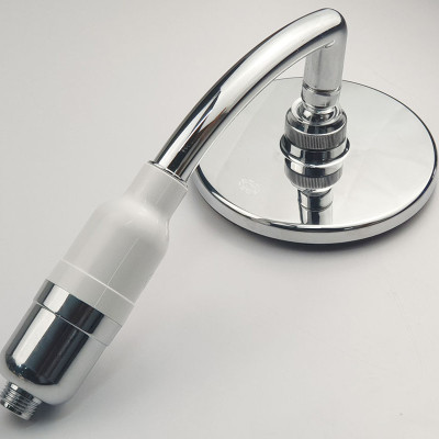 Bộ tay dây sen siêu tăng áp mặt tròn lõi lọc Vitamin C Eurolife EL-146SH (Trắng bạc)