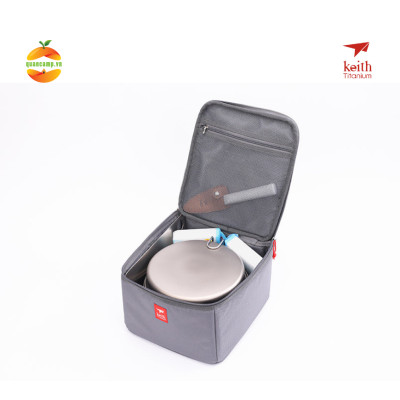 Hộp đựng đồ Titanium KEITH Ti0017 - mẫu vuông thấp