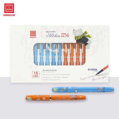 Bút máy nét hoa Hồng Hà tạo nét thanh nét đậm dành cho học sinh - 2256 - 2 màu vỏ