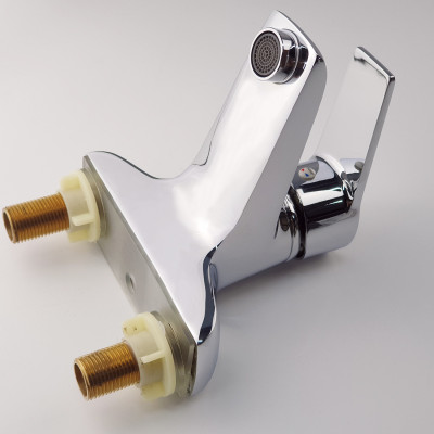 Vòi Lavabo nóng lạnh 2 chân Đồng mạ Chrome Eurolife EL-AZA03-1 (Trắng bạc)