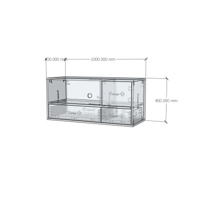 HAPPY FURNITURE , ZACY - Kệ TV 2 ngăn kéo, KTV_063 , 100cm x 40cm x 46cm DxRxC, Sản phẩm phổ thông