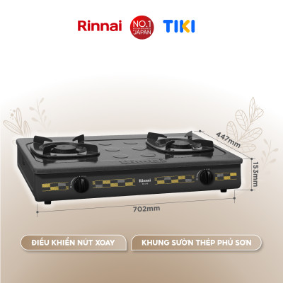 Bếp gas dương Rinnai RV-270(G)N mặt bếp men và kiềng bếp men - Hàng chính hãng.