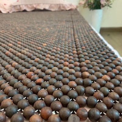 Chiếu Hạt gỗ Trắc Mộc - Kích thước 1,6mx2m hạt 1.2cm ( video,hình thật )