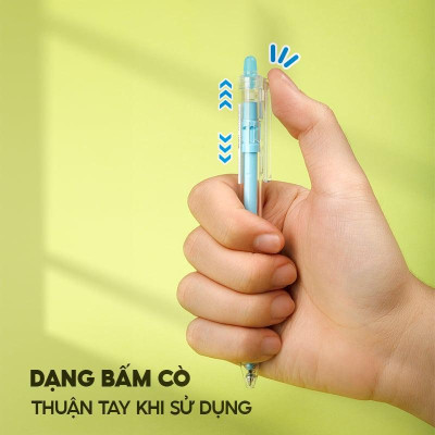 Hộp 10 Bút Gel Xóa Được 0.5 mm - Mazzic Thiên Long GELE-007 - Mực Đen