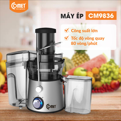 Máy ép trái cây Comet CM9836 công suất 600W – dung tích 1.5L, ép nhanh, lọc bã riêng – Hàng chính hãng, bảo hành 12 tháng