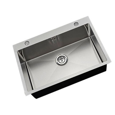 Combo chậu rửa bát 1 hố inox sus304 Valenza 6045, vòi rửa bát dây rút 02, xả chậu, rổ, bình xà phòng
