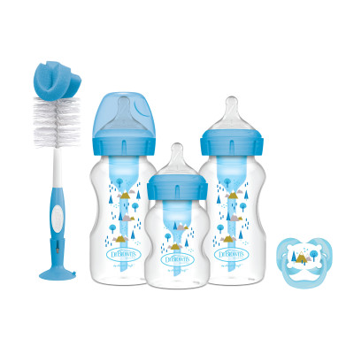 [ WB03620 ] Bộ quà tặng gồm 3 bình sữa cổ rộng ( 1 bình 150ml + 2 bình 270ml ), 1 ty ngậm 0-6m+ và 1 cọ bình sữa