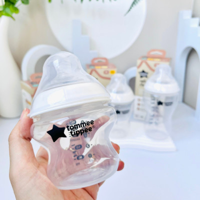 COMBO Ty Ngậm Silicon Siêu Nhẹ Cho Bé Tommee Tippee Ultra Light 0-6m & Bình Sữa Ty Siêu Mềm Tommee Tippee 150ml